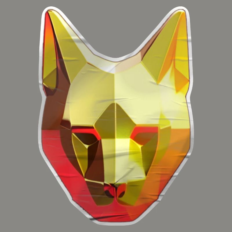 Polygone de chat en or