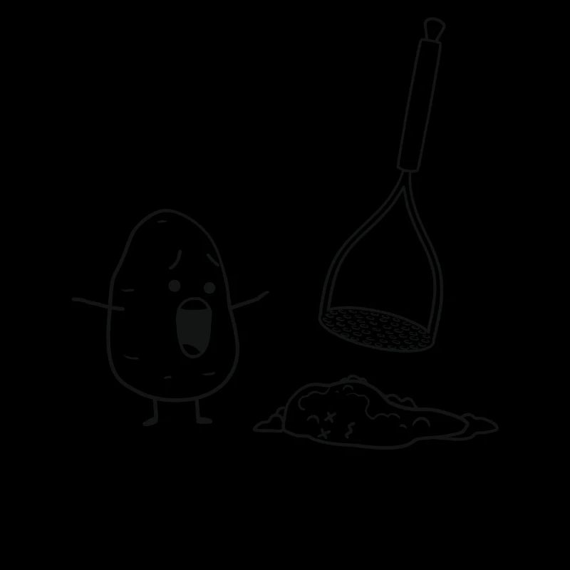 Mashed potatoes are smashed potatoes.