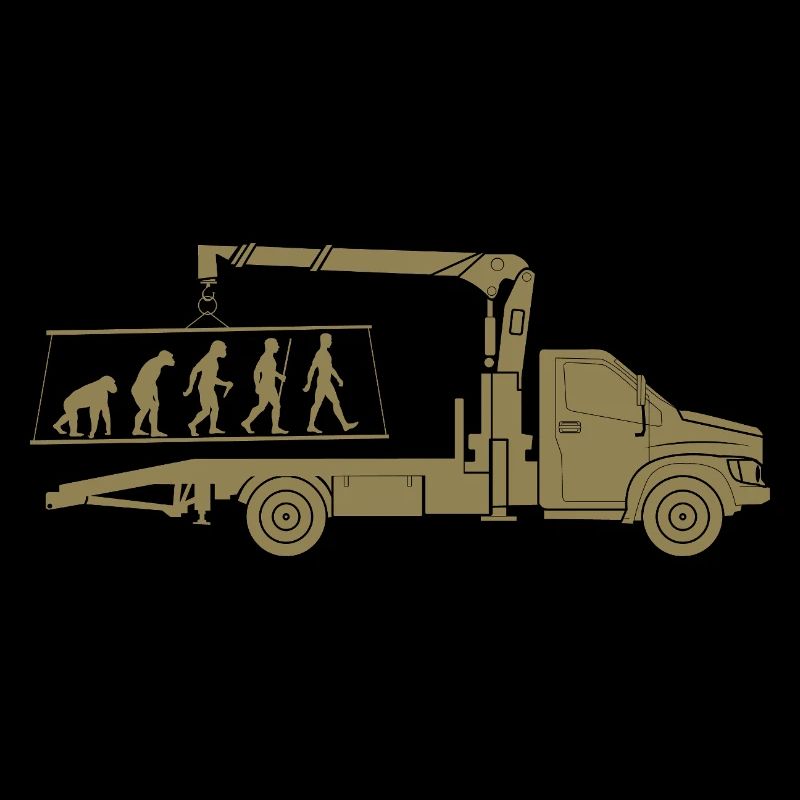 Tow Truck Evolution Silhouette Minimalist