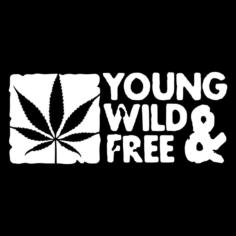 young wild and free weed leaf boxed