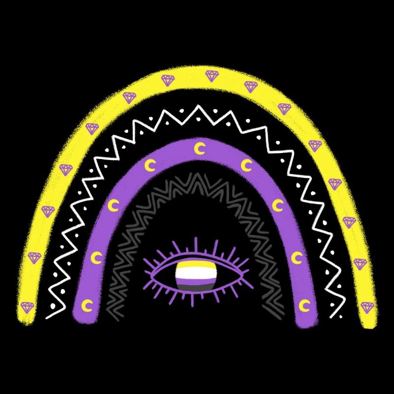 LGBTQ Nonbinary Rainbow Nonbinary Pride