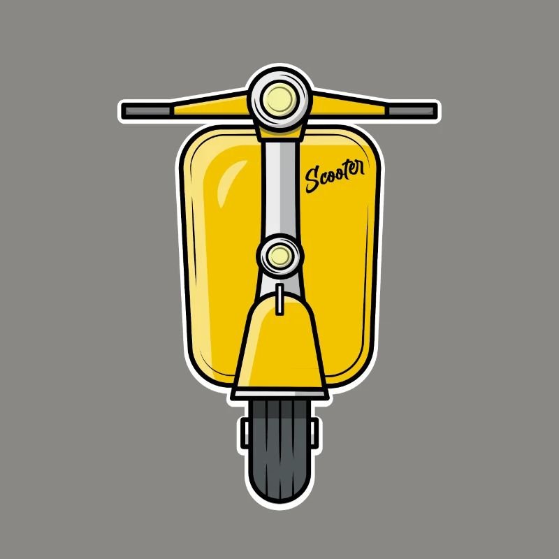 Scooter Motorroller Roller gelb