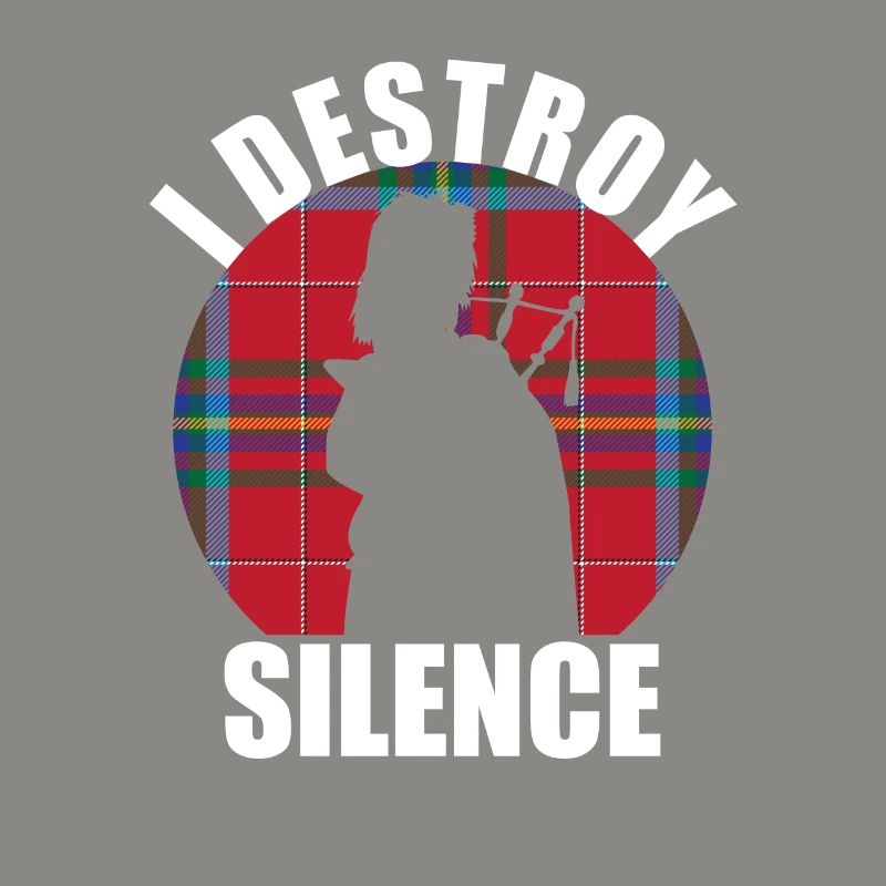 « I Destroy Silence » drôle de conception de cornemuse