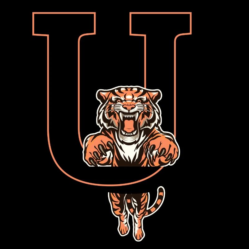 Letter u tiger - gift idea