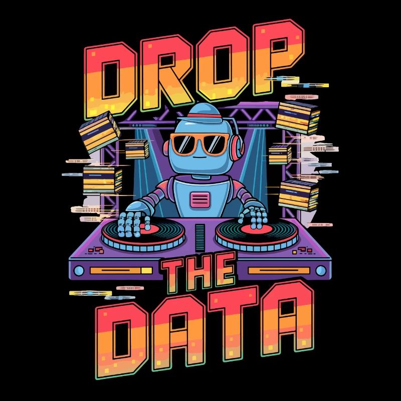 Drop the Data DJ Robot Techno Design
