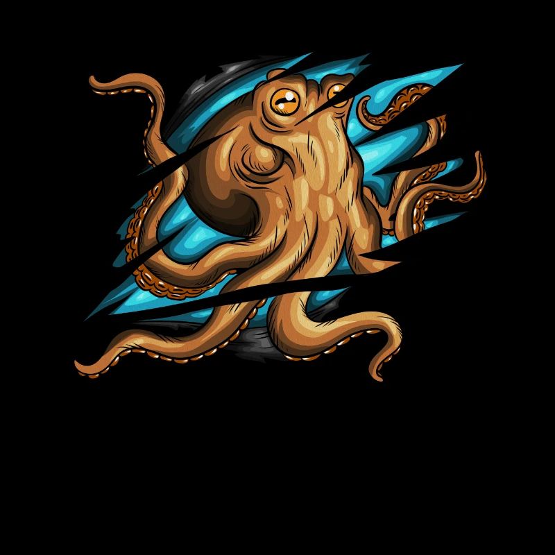 Displaced scratch octopus squid costume