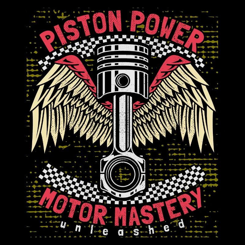 Motorrad, Biker Spruch, Kolben, Piston Power