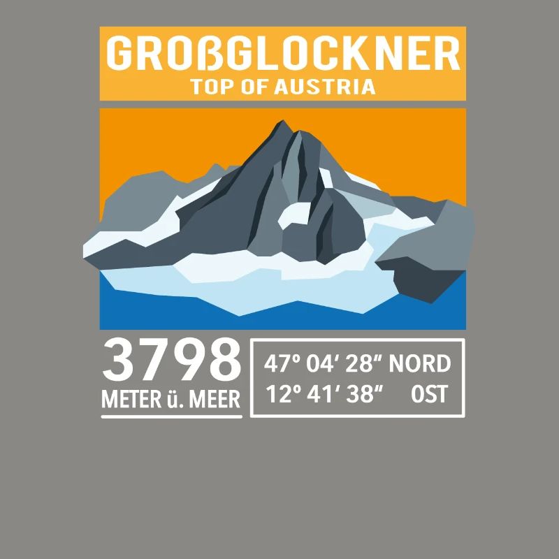 Grossglockner 3798m Low Poly Mountain Summit Autriche
