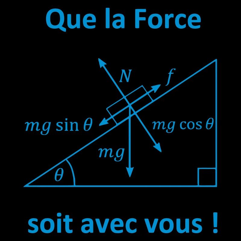 Que la Force soit avec vous T shirt humour maths