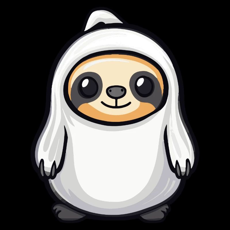 Faultier Halloween Comic Geist