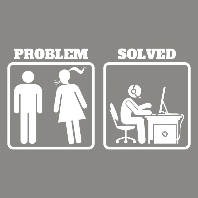 Problem Solved - Pc Gaming Funny Gift