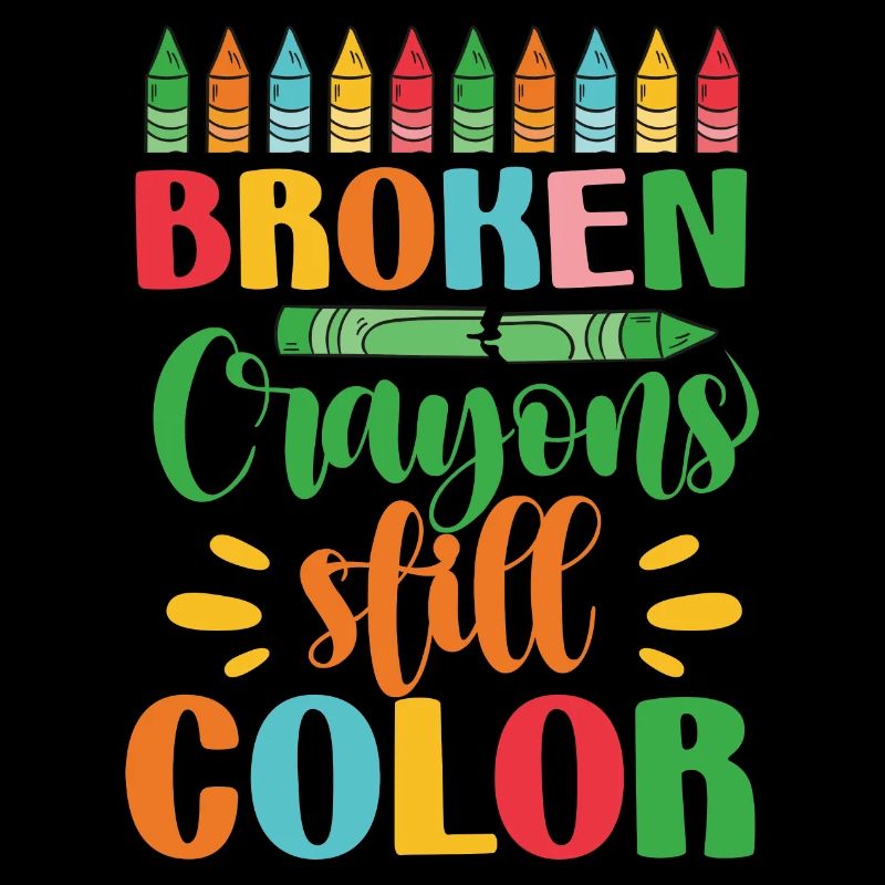Crayons cassés Couleur fixe