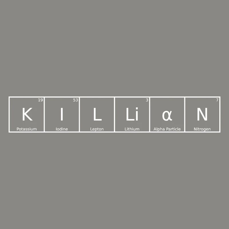 Killian Name First Name Chemistry Periodic Table Element