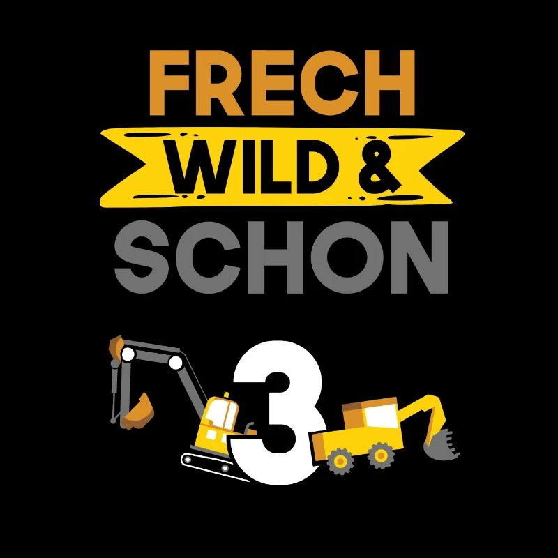 3 Jahre Geburtstag Junge Mädchen Bagger