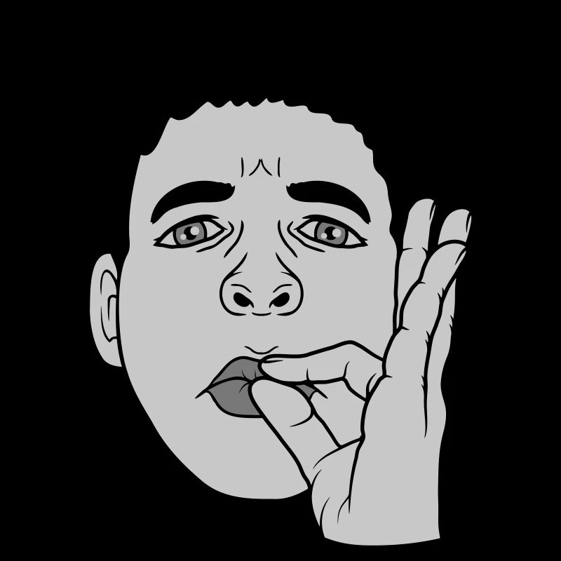 Bouche baiser main geste visage