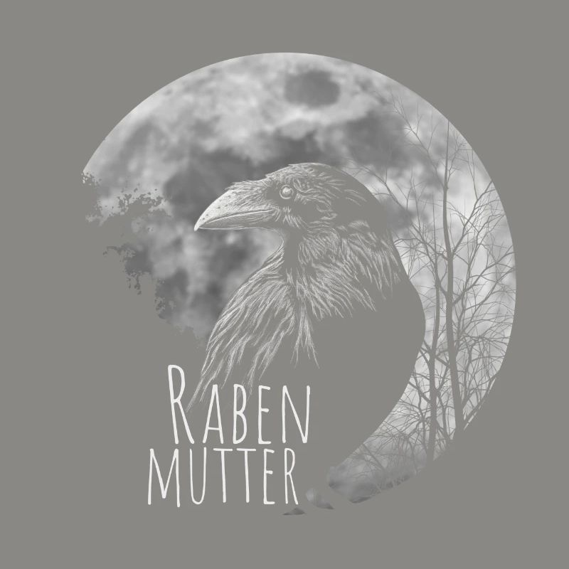 Rabenmutter schwarze Gothic Mutter Muttertag Krähe