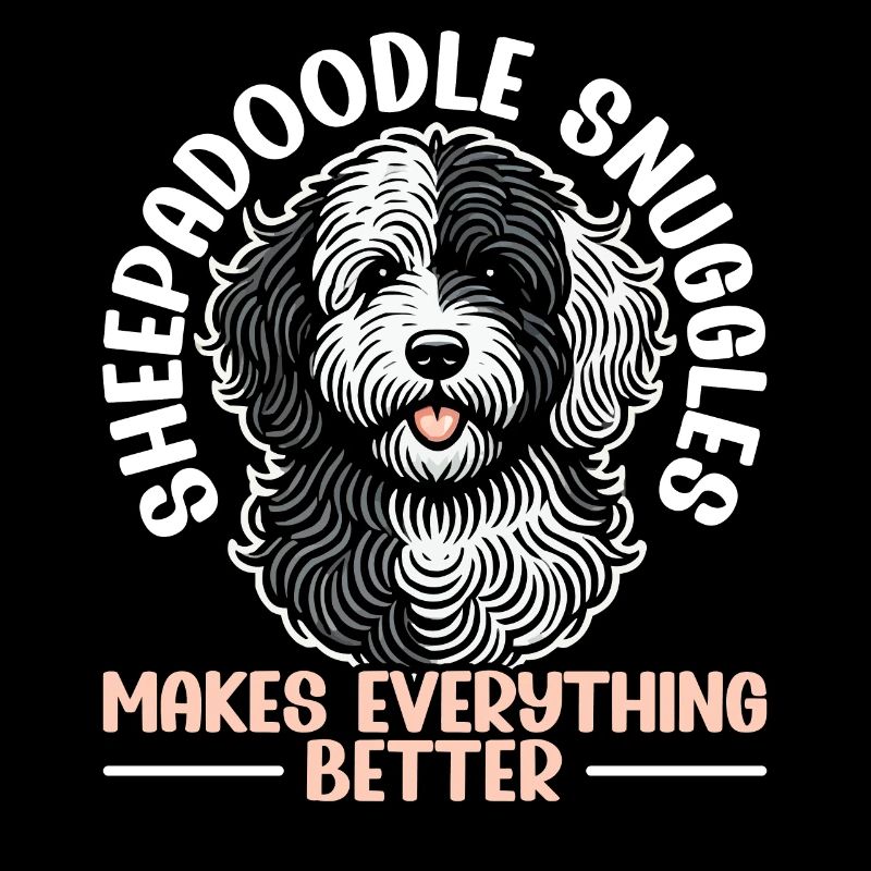 Chien Sheepadoodle mignon