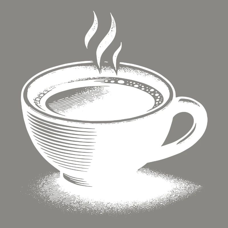 Dampfende heisse Kaffeetasse mit Kaffee