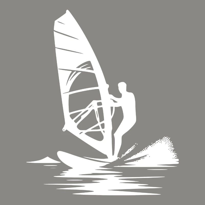 Surf technique with wind power, wind and sea breeze