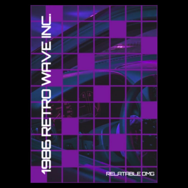 '86 Retro Wave Synthwave Car Interior