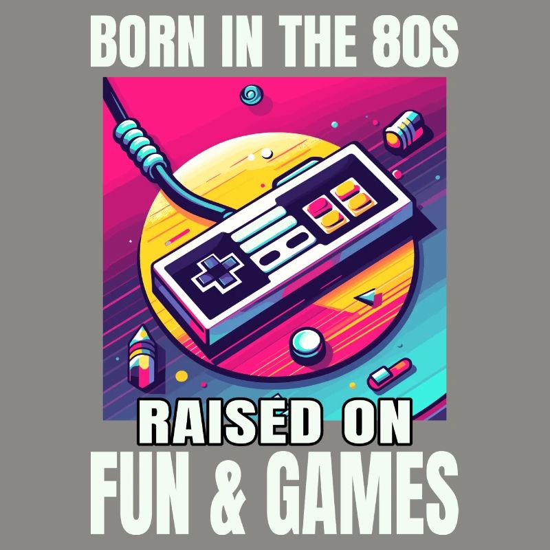 Retro '80s Video Game Controller Art: A Nostalgic