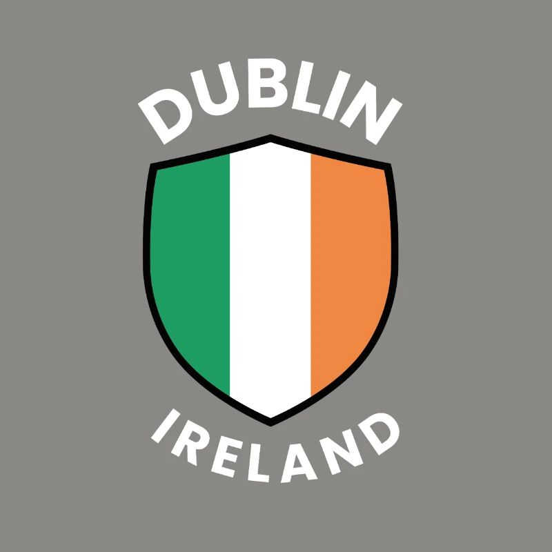 Dubliner Schild mit den Farben Irlands