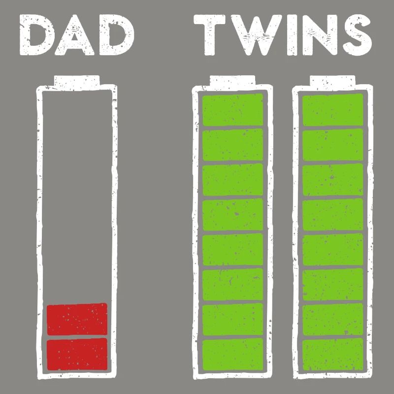 Dad Twins battery empty and full