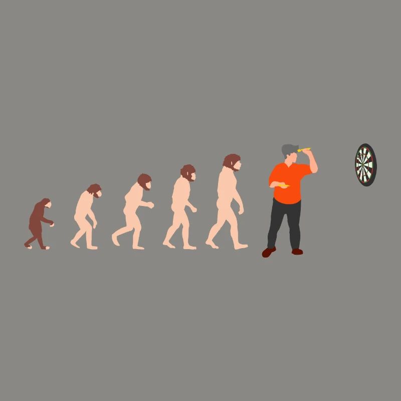 Human Evolution Darts Player Funny Gift Idea