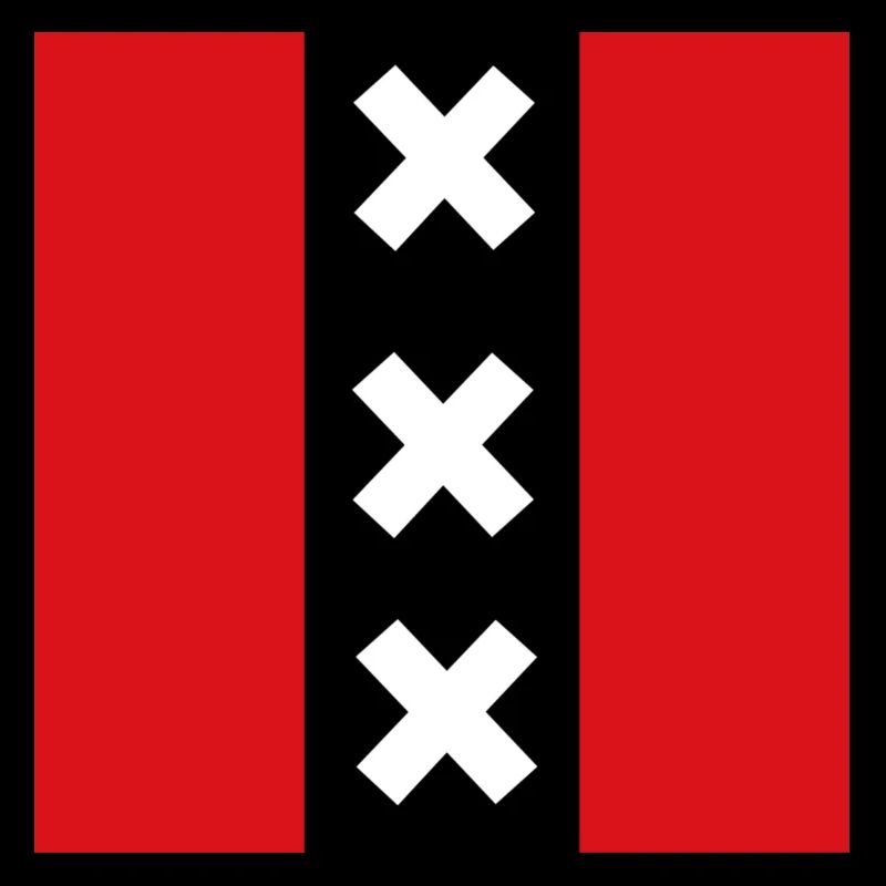 Le drapeau d'Amsterdam - le drapeau de la capitale