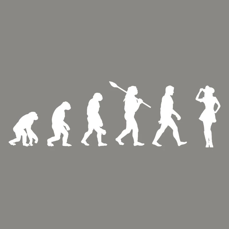 Landmädchen mit Rock - Evolution des Menschen