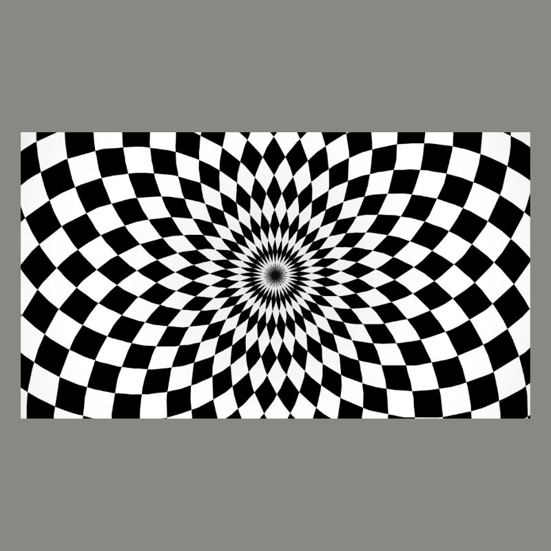 Optical Vortex Checker Illusion