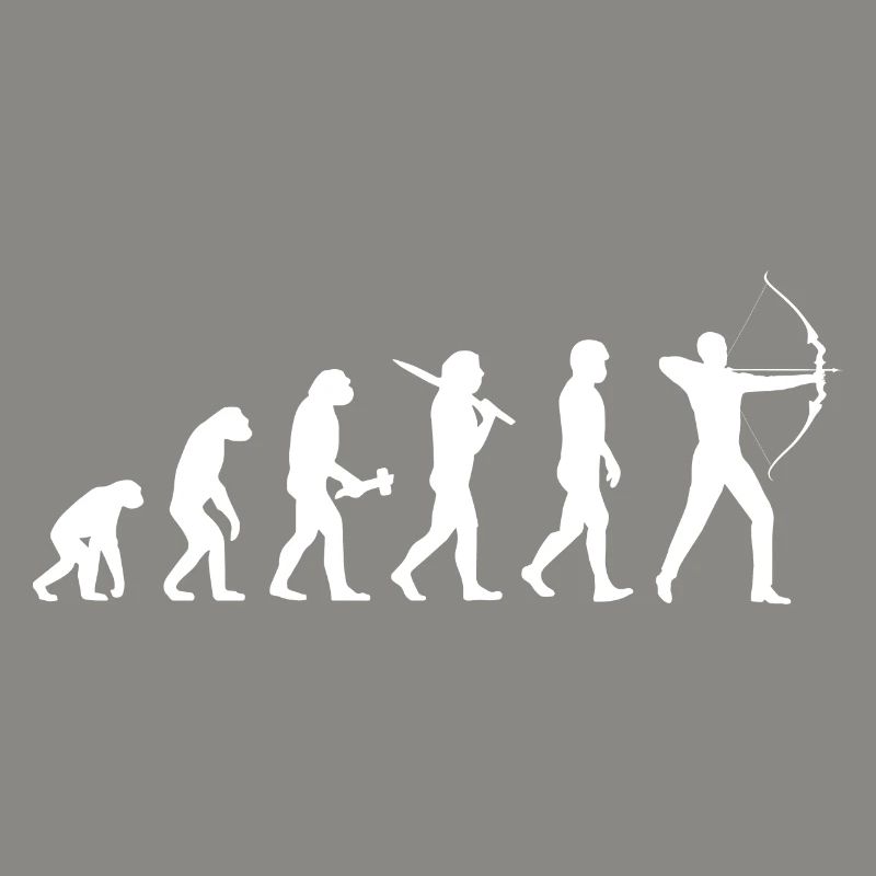 Bogenschütze Bogenschießen Evolution Geschenk