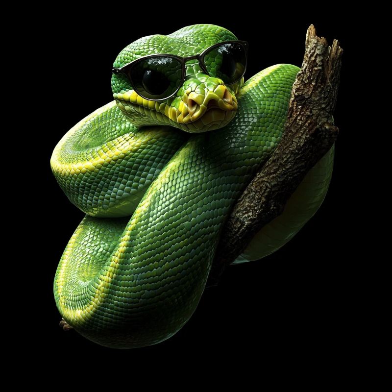 Arbre vert Python Serpents Amoureux Terrarium