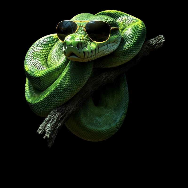 Arbre vert Python Serpents Amoureux Terrarium