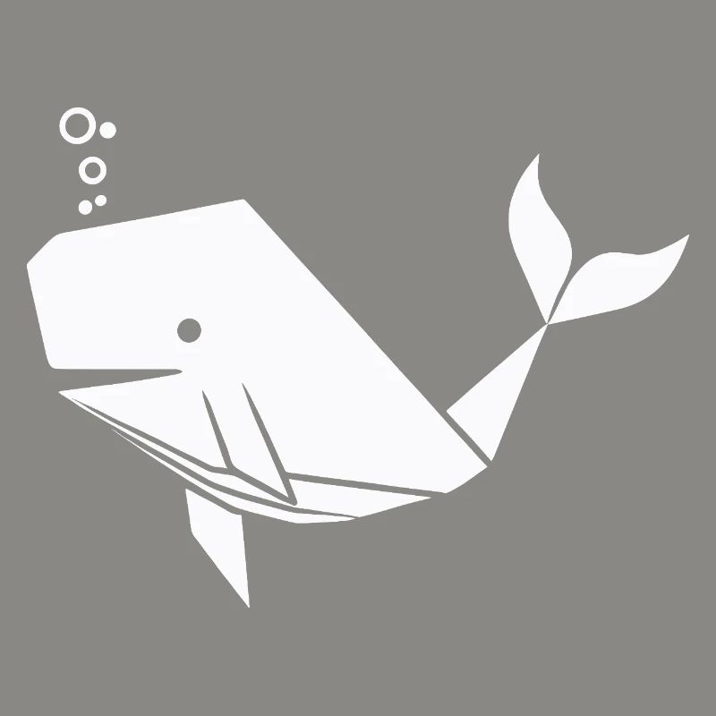 Polygone de baleine - Conception minimaliste de créature marine