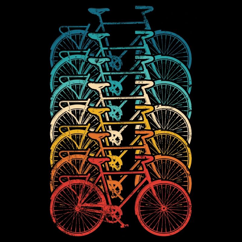Rainbow Bike Stack Gradient