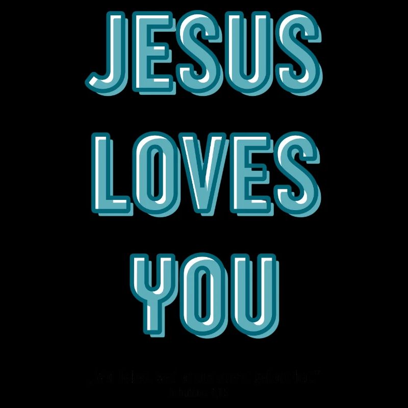 Jesus loves you in 3D script