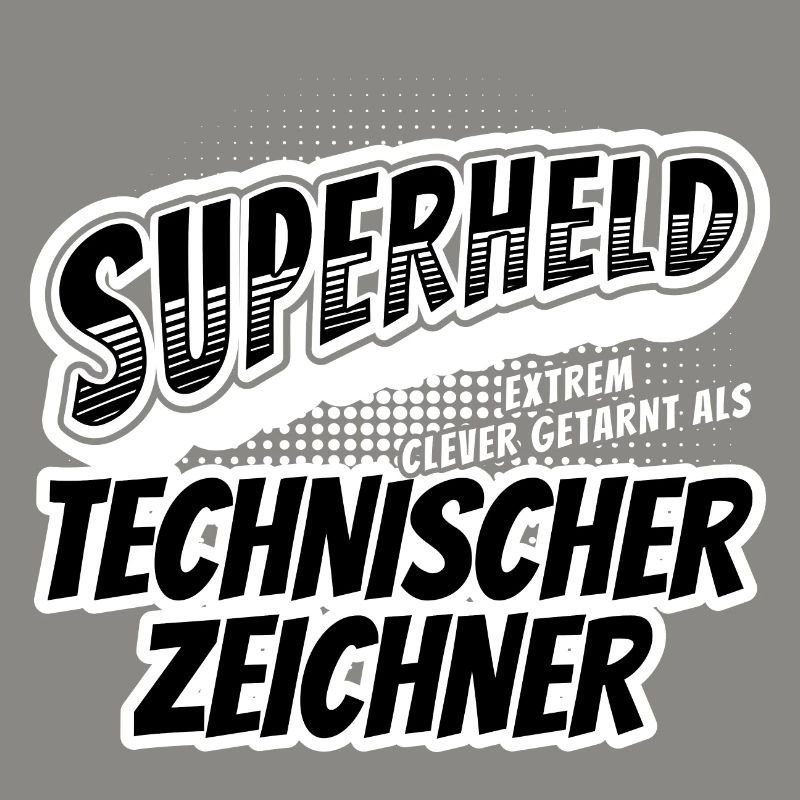 Superheld, clever getarn Technischer Zeichner