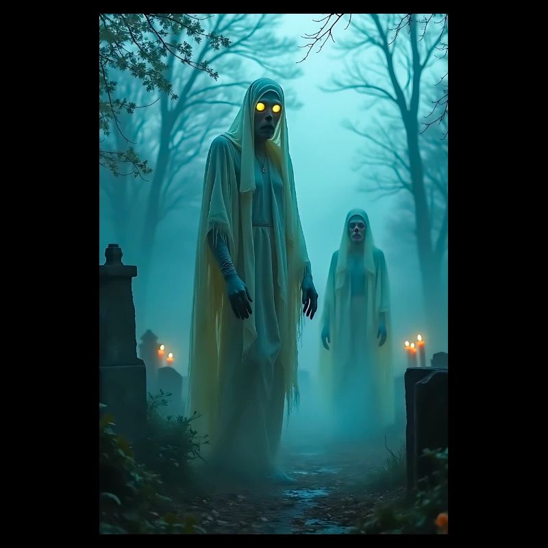 Dziady, Slavic ancestor spirits haunting graveyard
