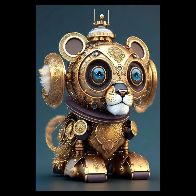 Cute Clockwork Baby Lion Android