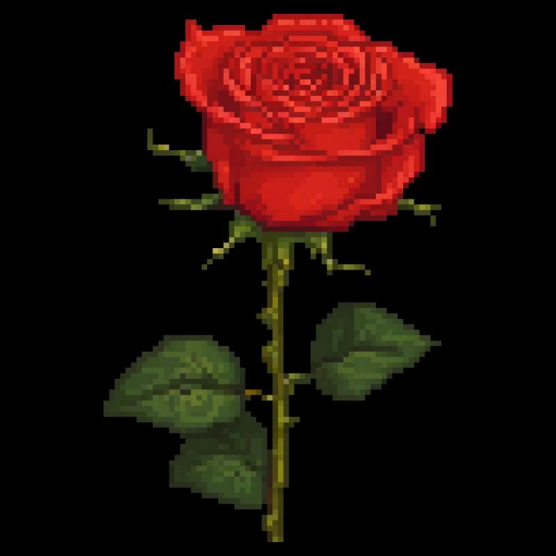 Rose pixélisée