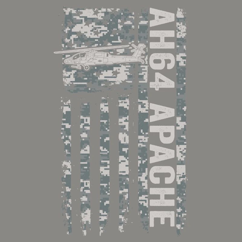 Hélicoptère AH-64 Apache avec drapeau américain