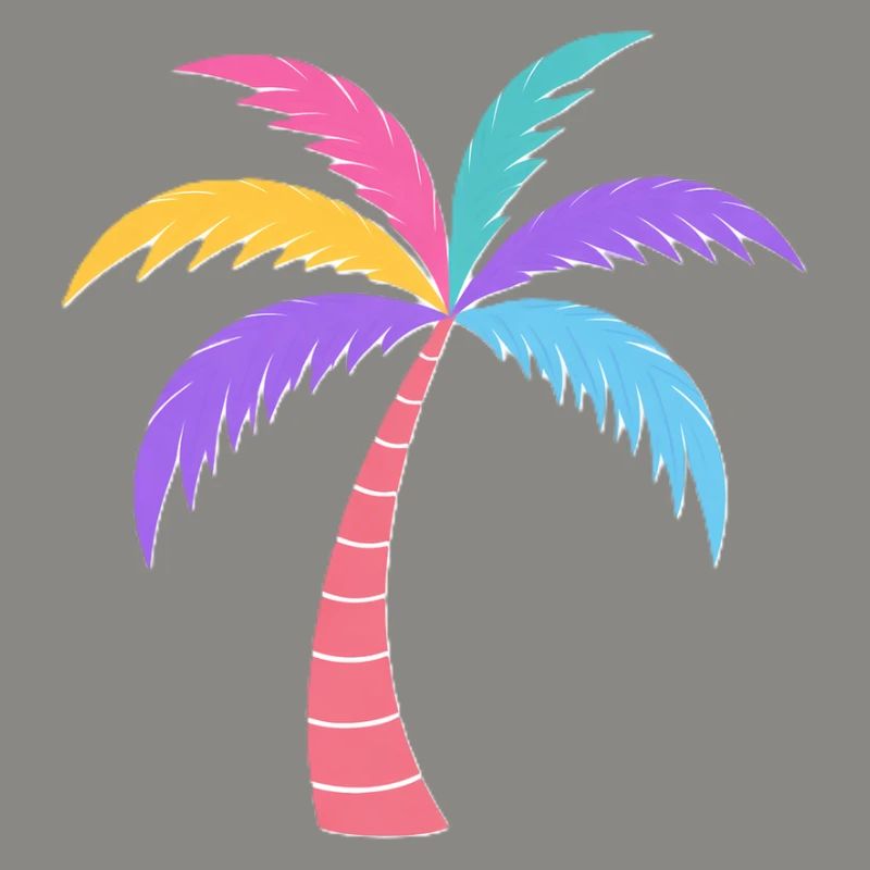 Bunte Palme Regenbogenfarben