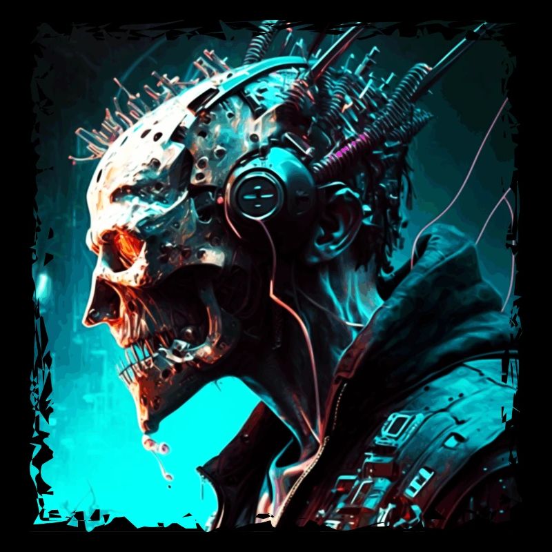 Cyborg oder Monster als Cyber Android der Zukunft