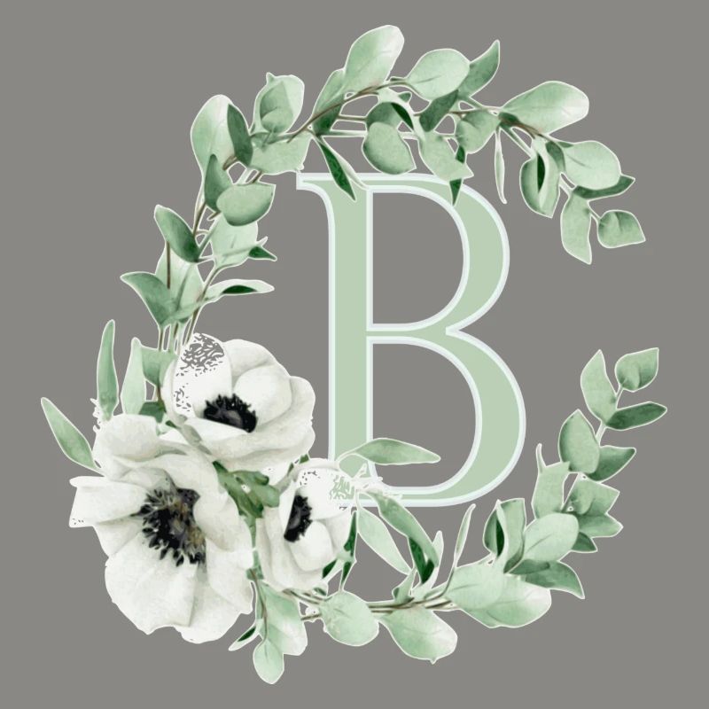Buchstabe B mit Blumen