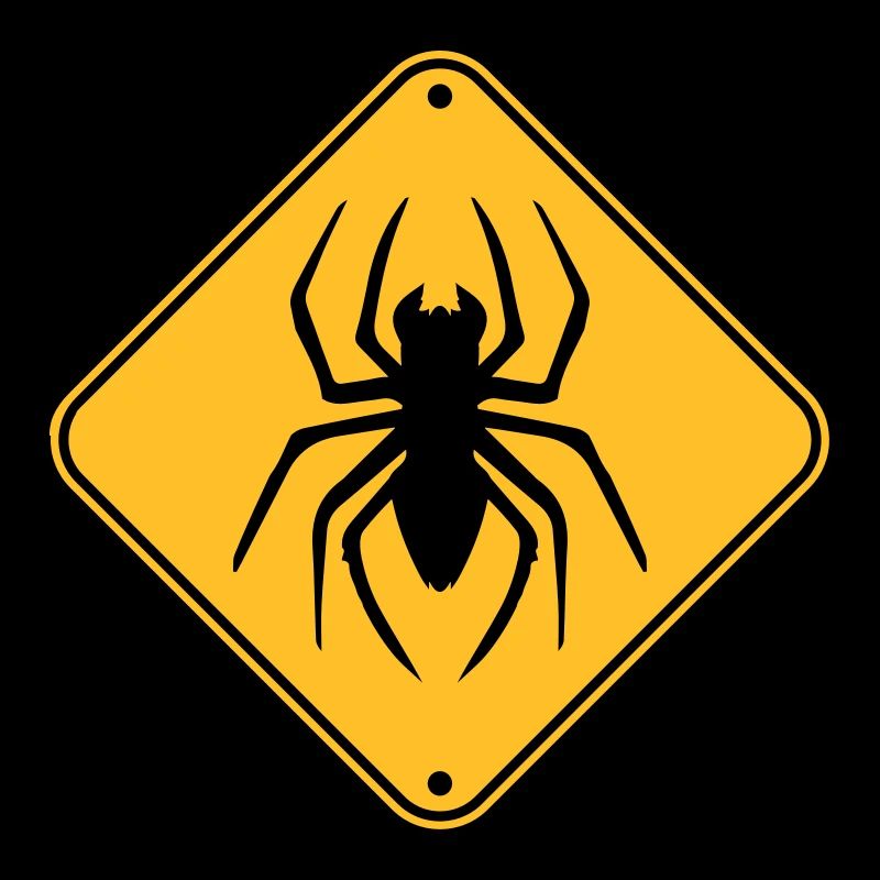 shield warning caution hazard caution zone spider