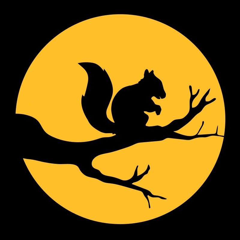 moon circle round night shadow branch black eichhoe