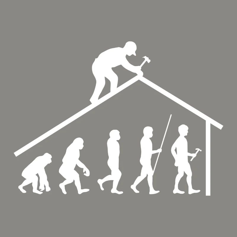 Evolution Zimmerer Dachdecker Geschenk
