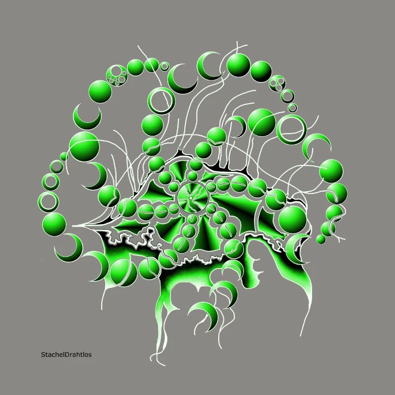 Psychedelic eye green