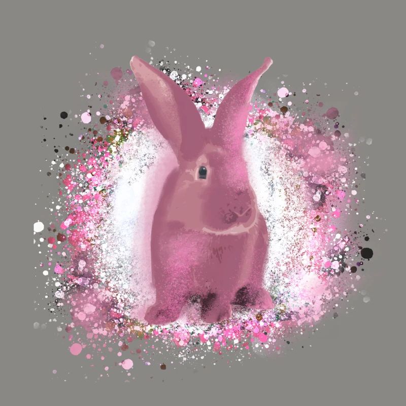 rabbit,graffiti,painting,pet,rabbit,pink